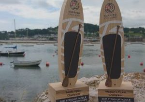 image of SUP design wooden trophies